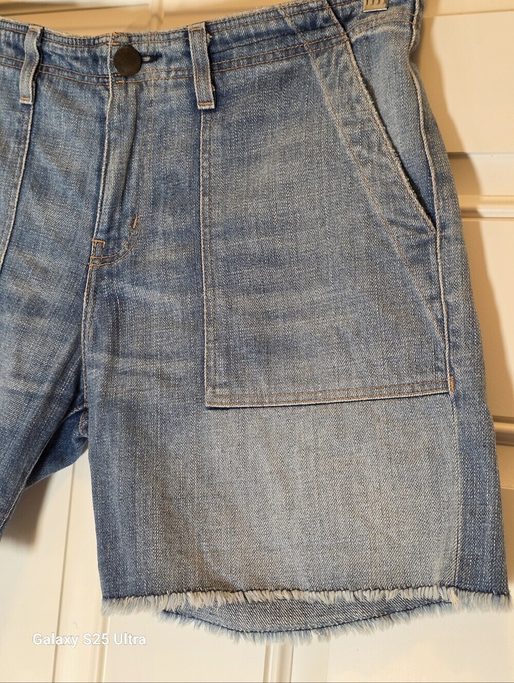 Current/Elliott The Army Short Denim Utility Fray Hem Super Loved Size 28 EUC - Picture 6 of 9